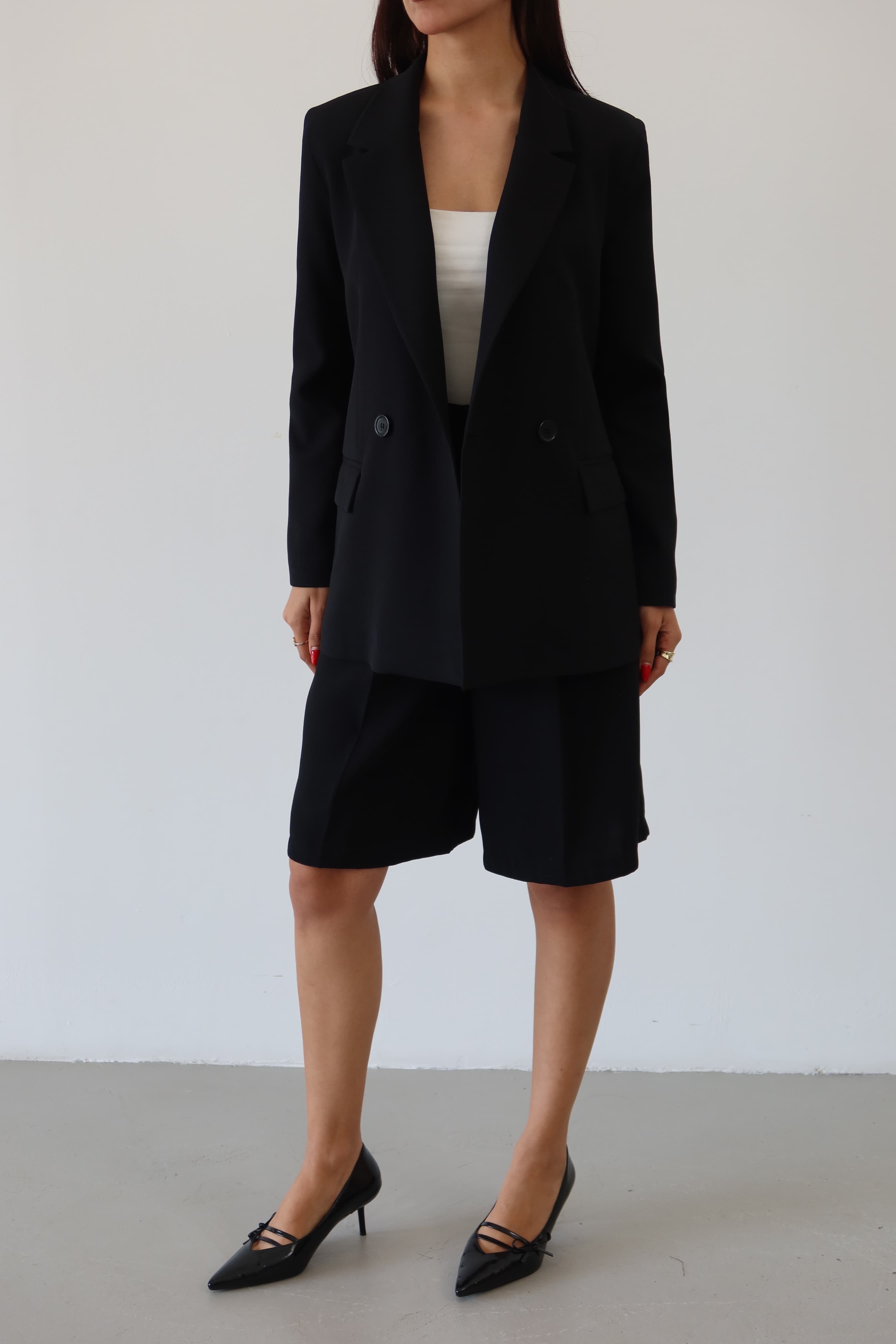 SW Kruvaze Blazer Ceket — Siyah — görsel 5